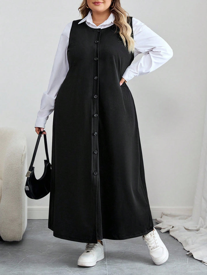 SHEIN maxi ruha, fekete