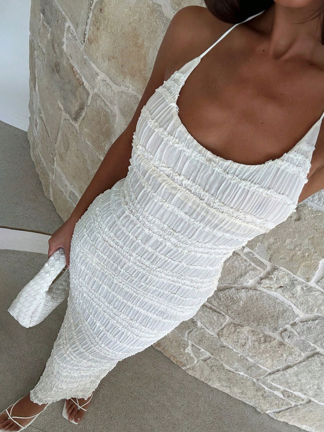 SHEIN Maxi ruha, fehér