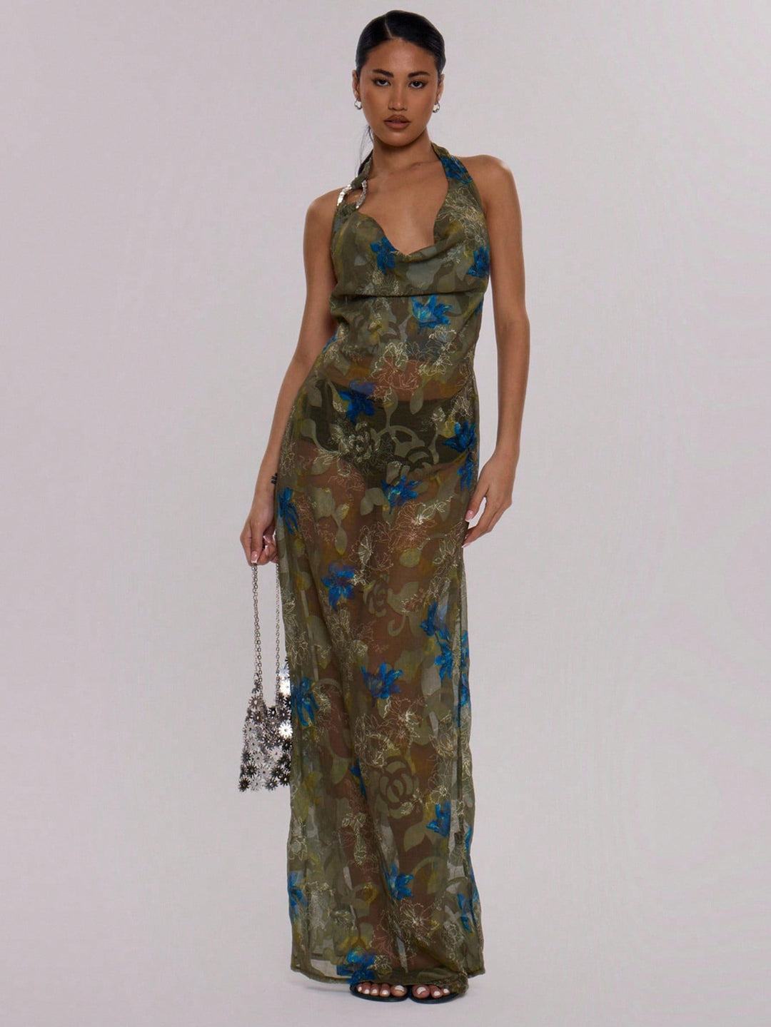 Rochie maxi SHEIN, verde