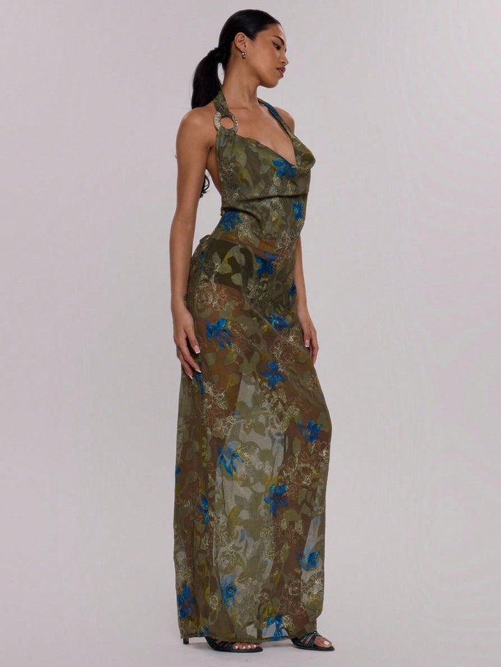 Rochie maxi SHEIN, verde