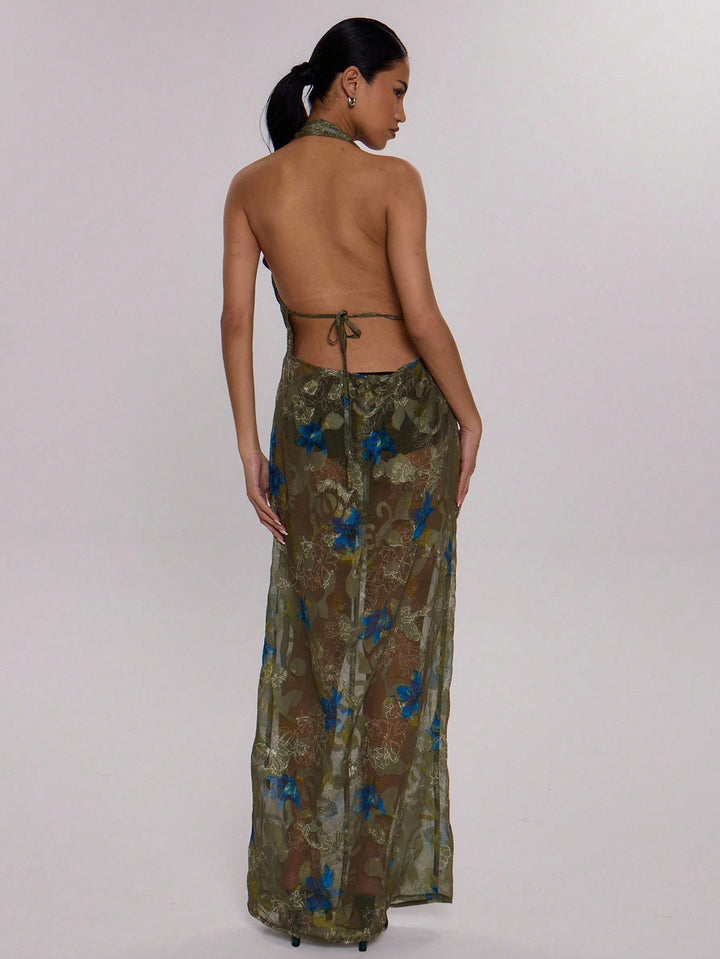 Rochie maxi SHEIN, verde