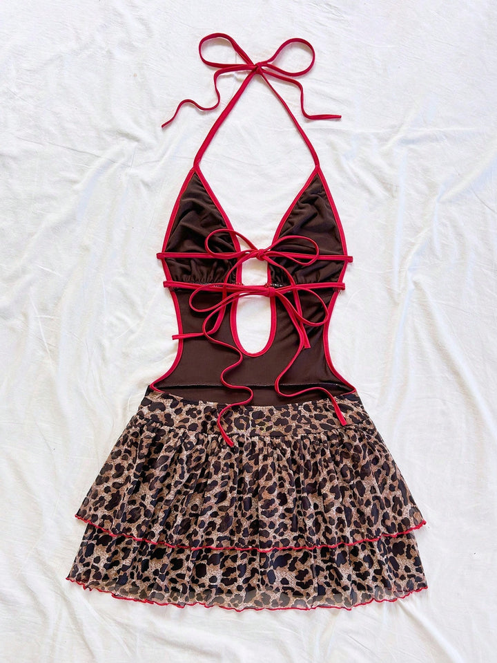 SHEIN mini ruha, barna