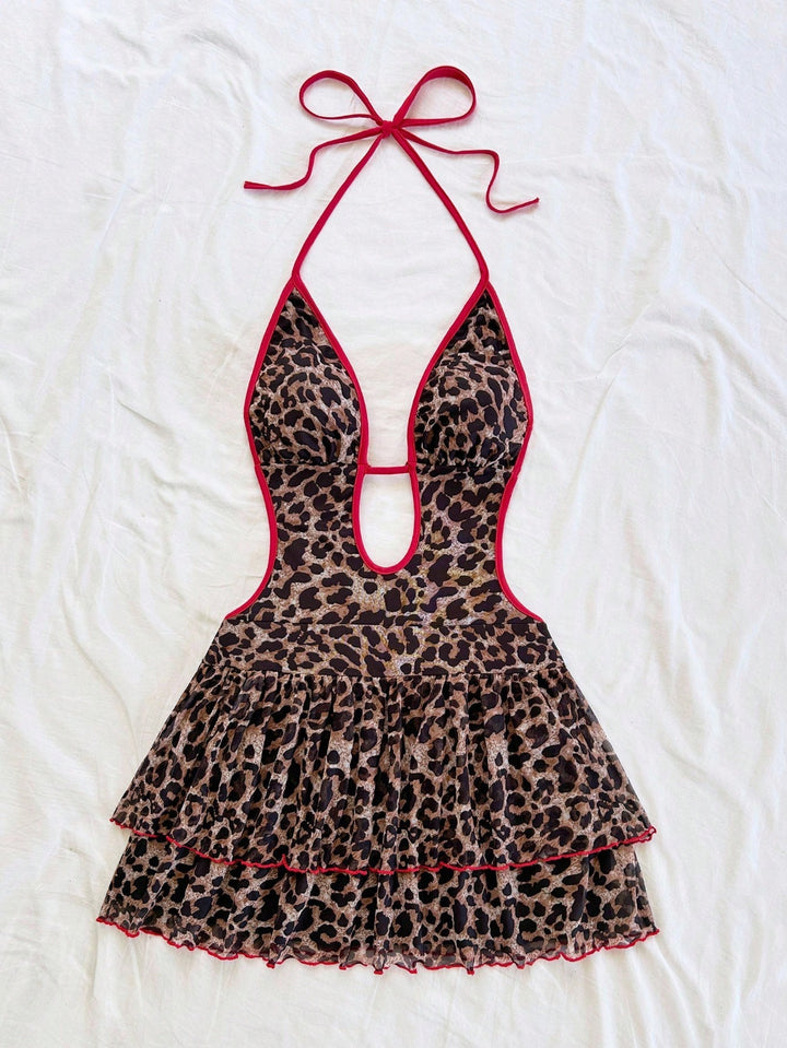 SHEIN mini ruha, barna