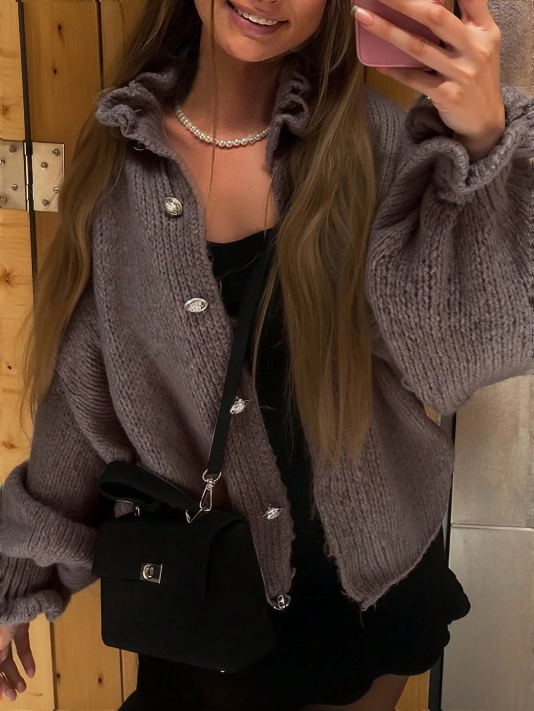 Cardigan SHEIN, maro