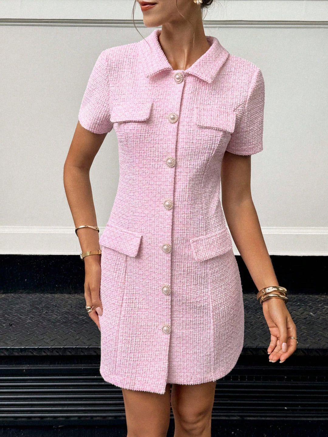 Rochie scurtă SHEIN, roz