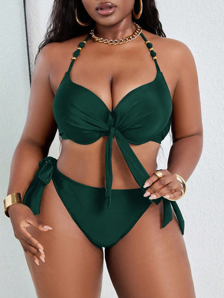 Set bikini de baie SHEIN, verde