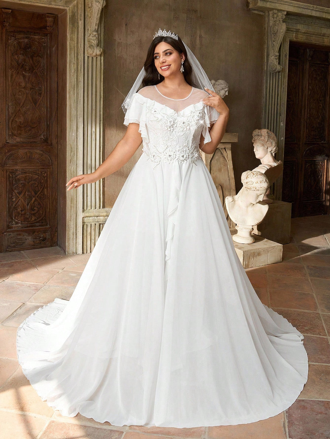 Rochie de mireasă SHEIN, alb
