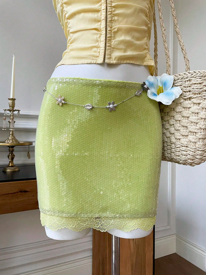 Fustă mini Shein, verde