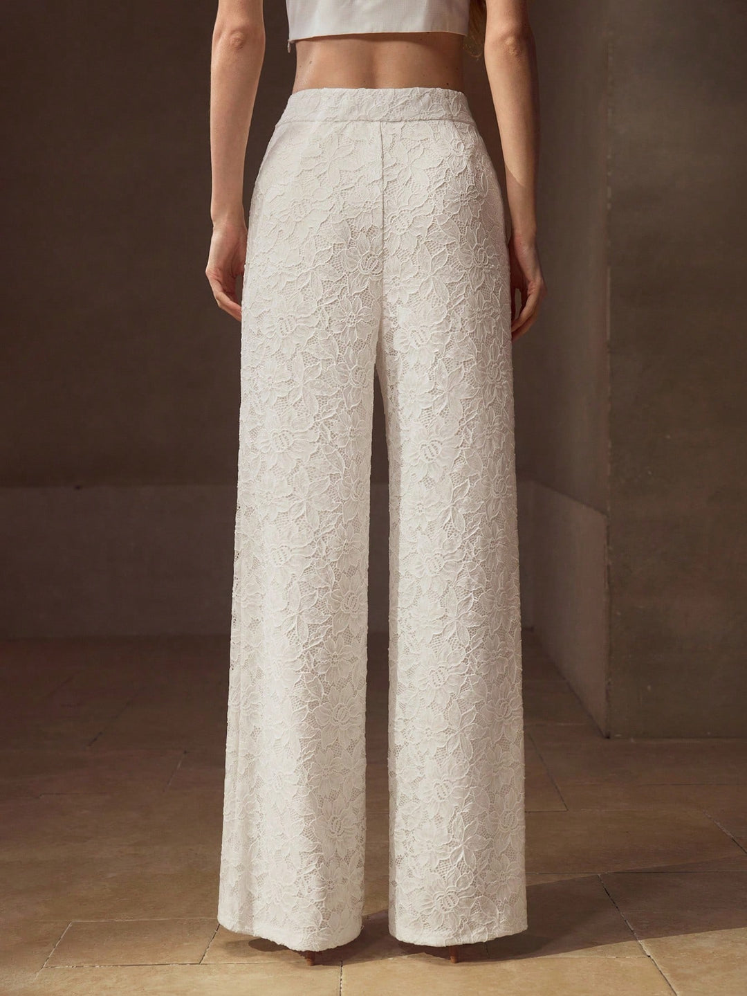 Pantaloni Shein, alb