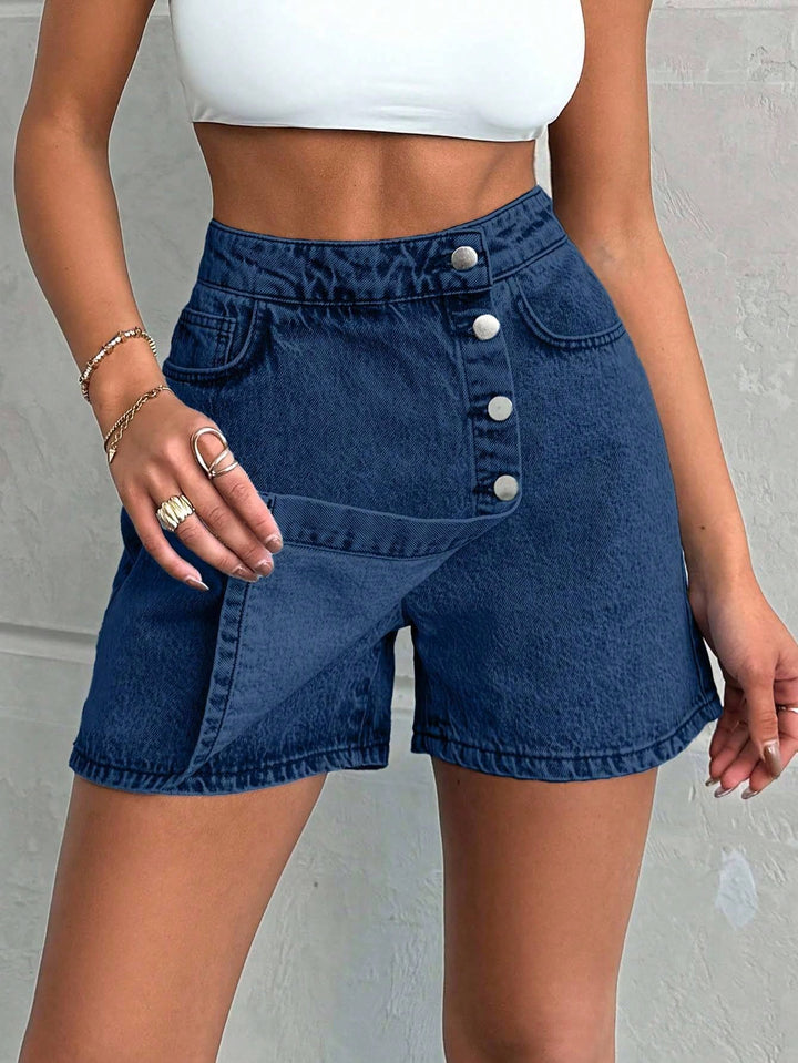 Fustă pantalon SHEIN, albastru