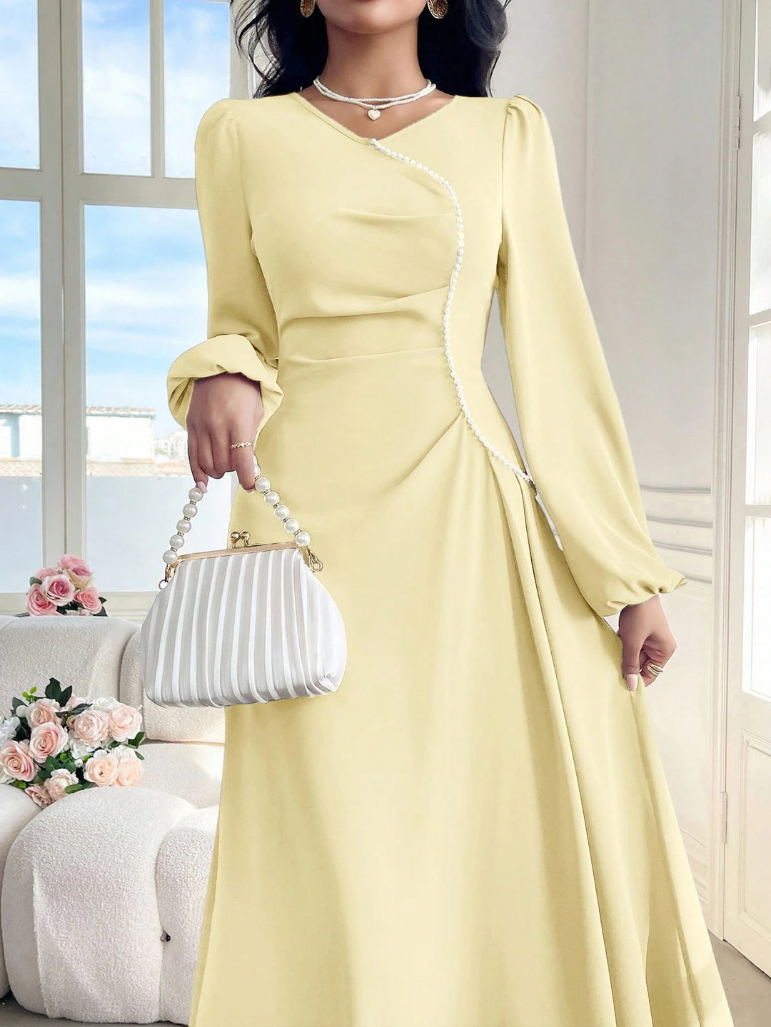 Rochie maxi SHEIN, galben