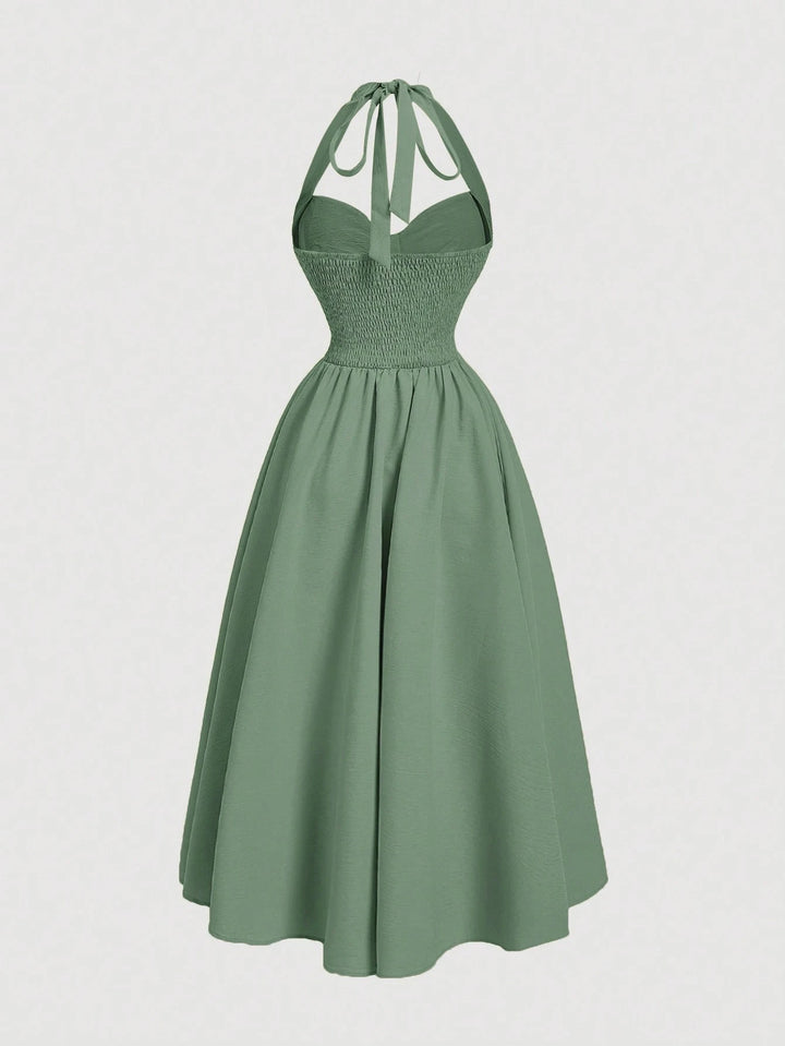 Rochie midi SHEIN, verde