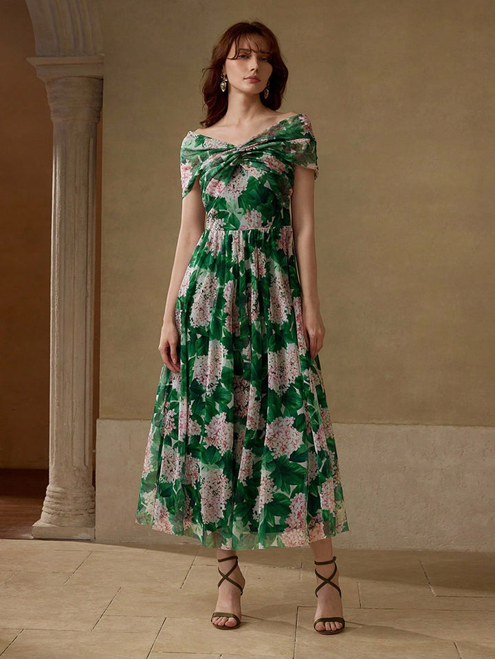 Rochie midi SHEIN, verde