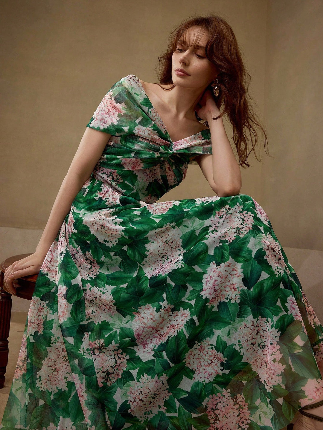 Rochie midi SHEIN, verde