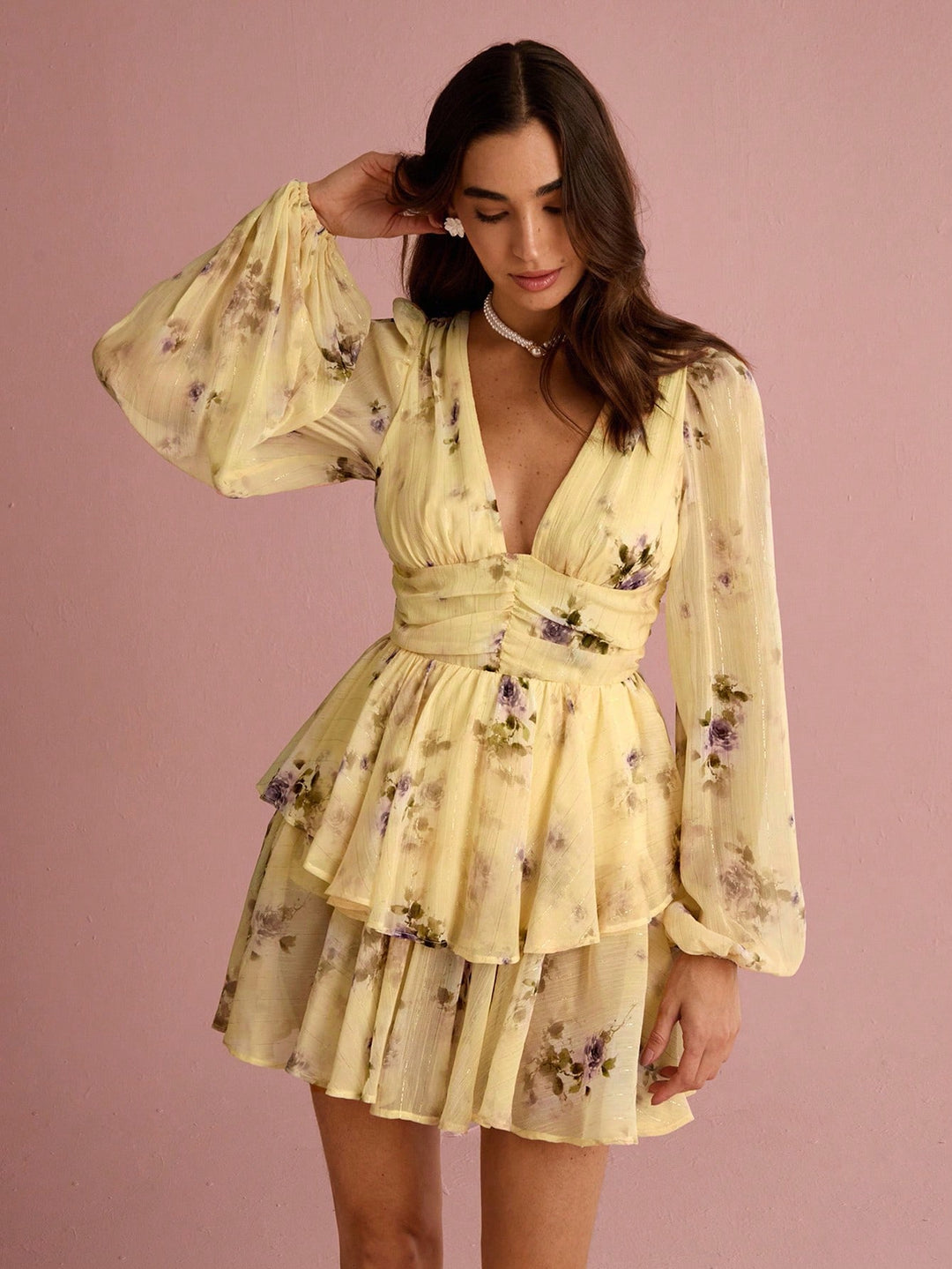 SHEIN mini ruha, sárga