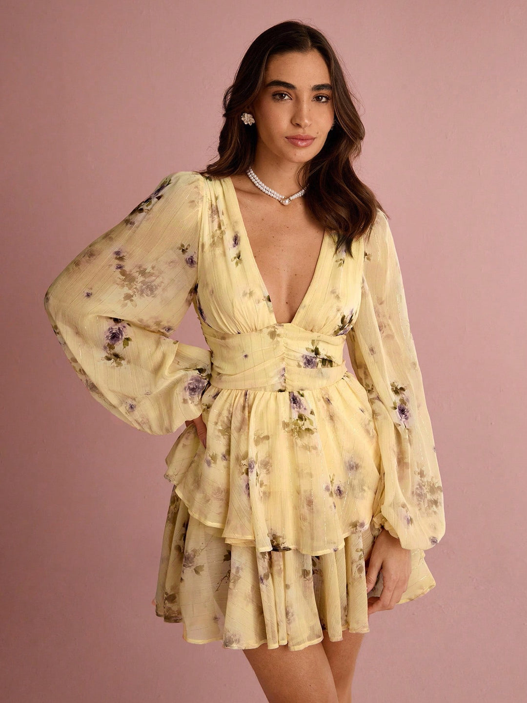 SHEIN mini ruha, sárga