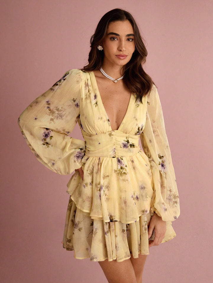 SHEIN mini ruha, sárga