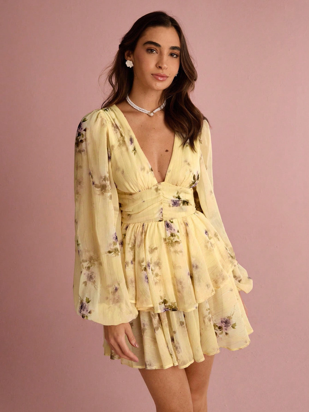 SHEIN mini ruha, sárga