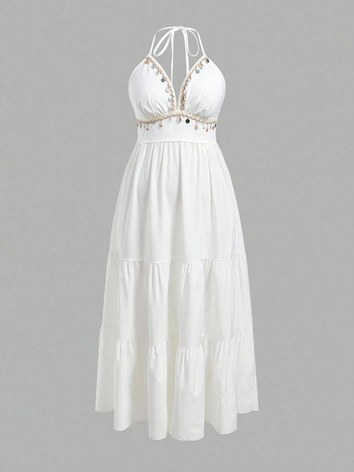 Rochie de plajă SHEIN, alb