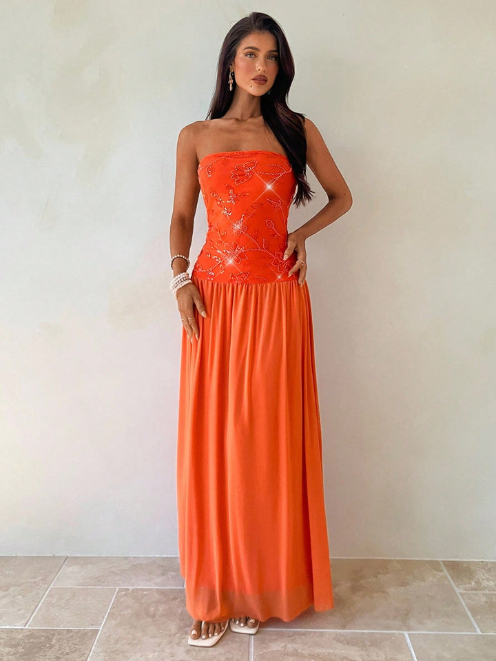 Rochie maxi SHEIN, portocaliu