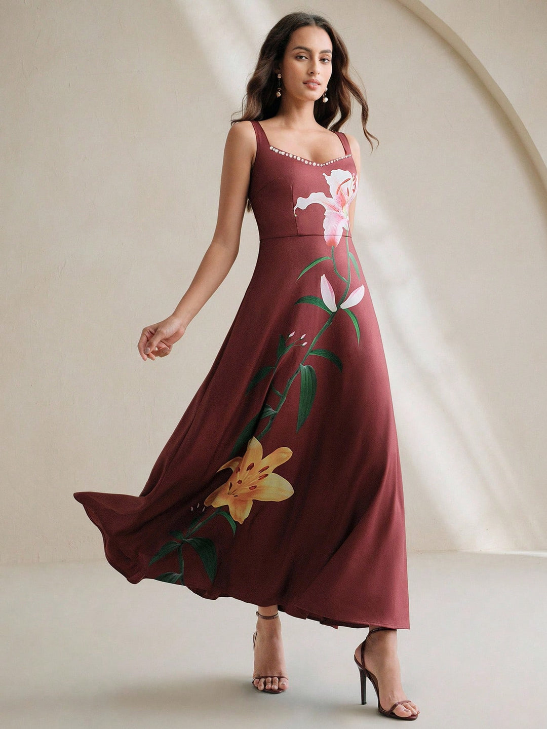 SHEIN burgundi maxi ruha