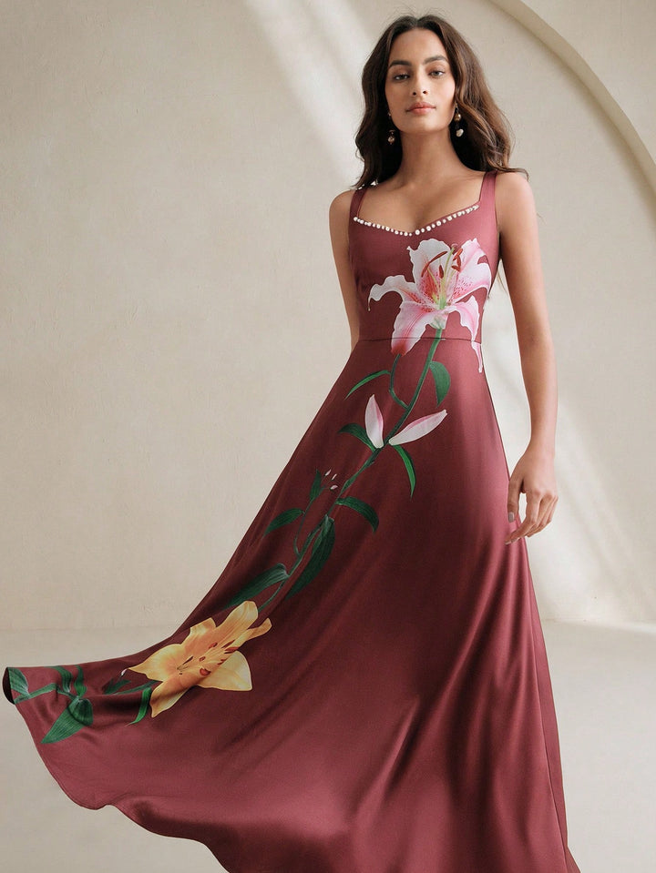 SHEIN burgundi maxi ruha