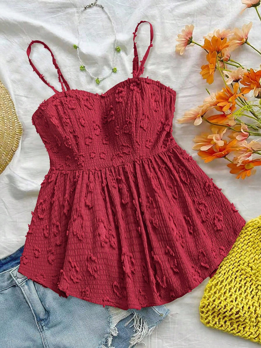 Top SHEIN, red