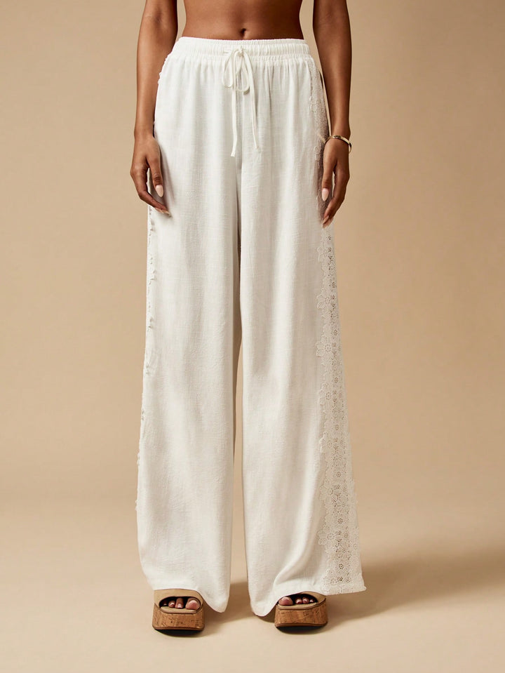 Pantaloni SHEIN, alb