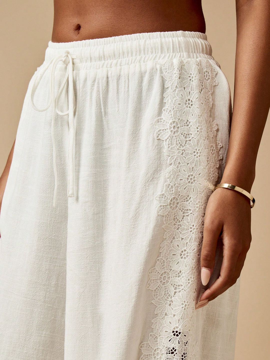 Pantaloni SHEIN, alb