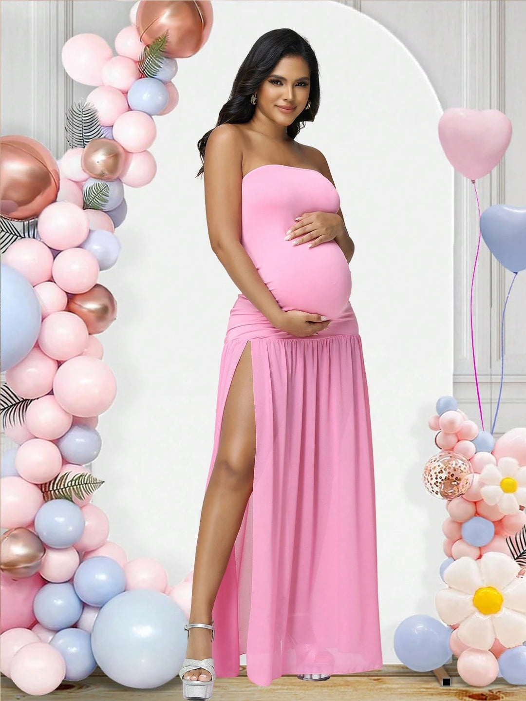 Rochie maxi SHEIN, roz