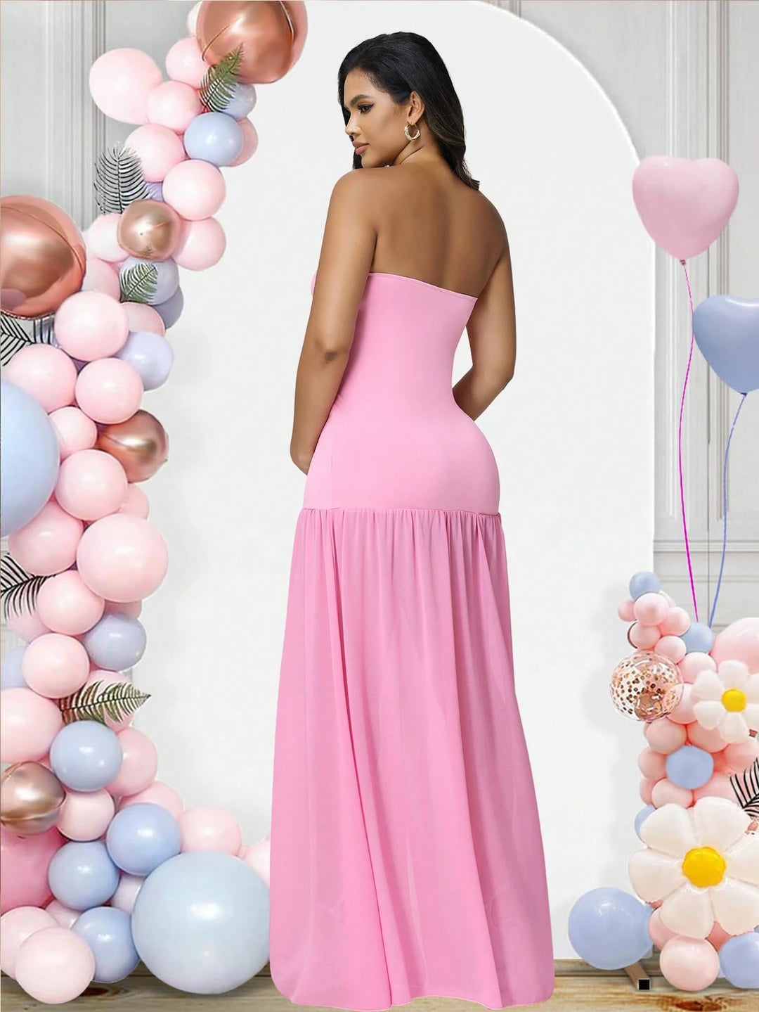 Rochie maxi SHEIN, roz