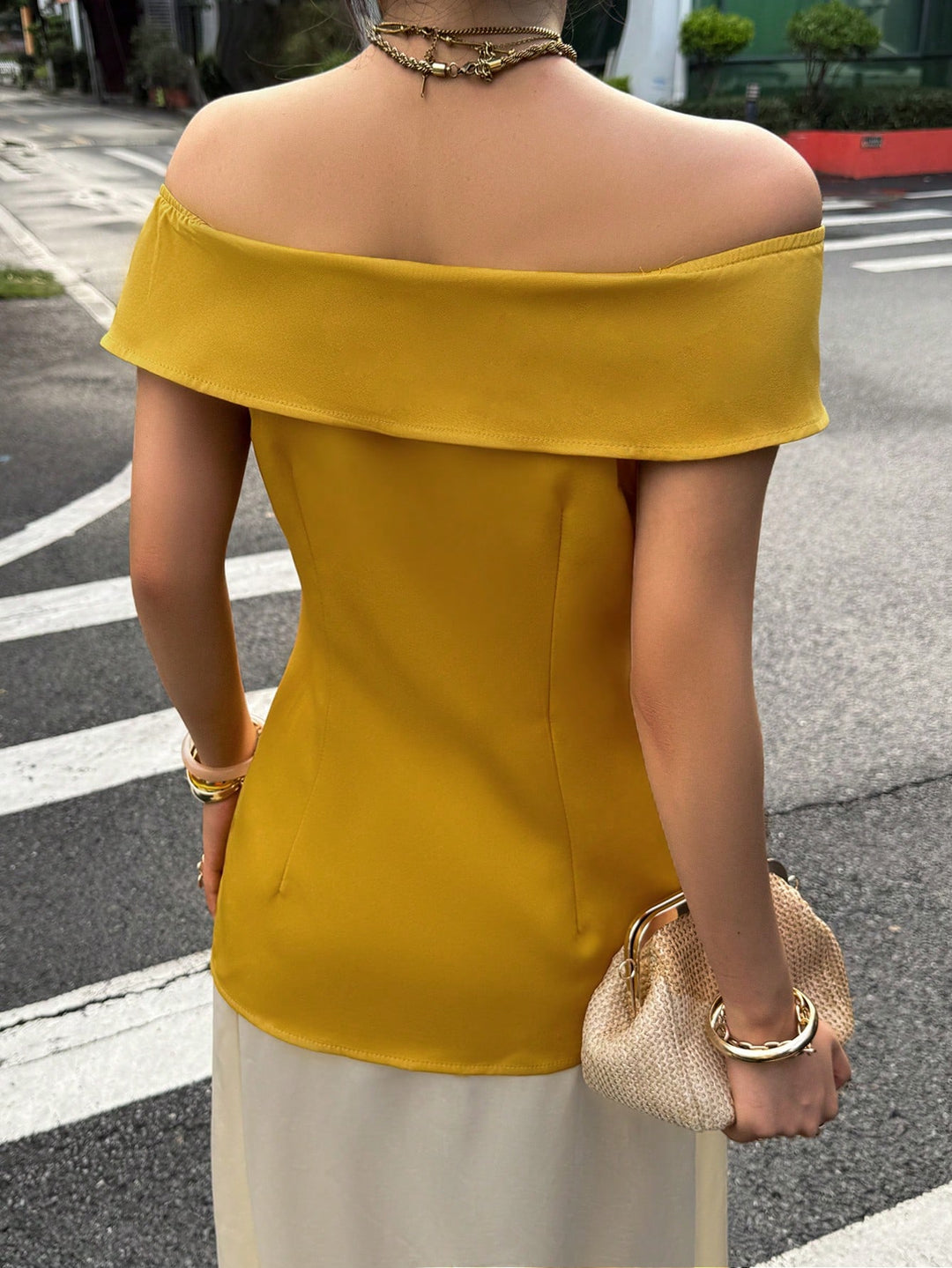 Top SHEIN, galben