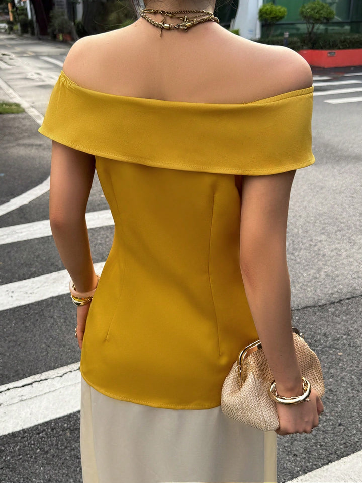 Top SHEIN, galben