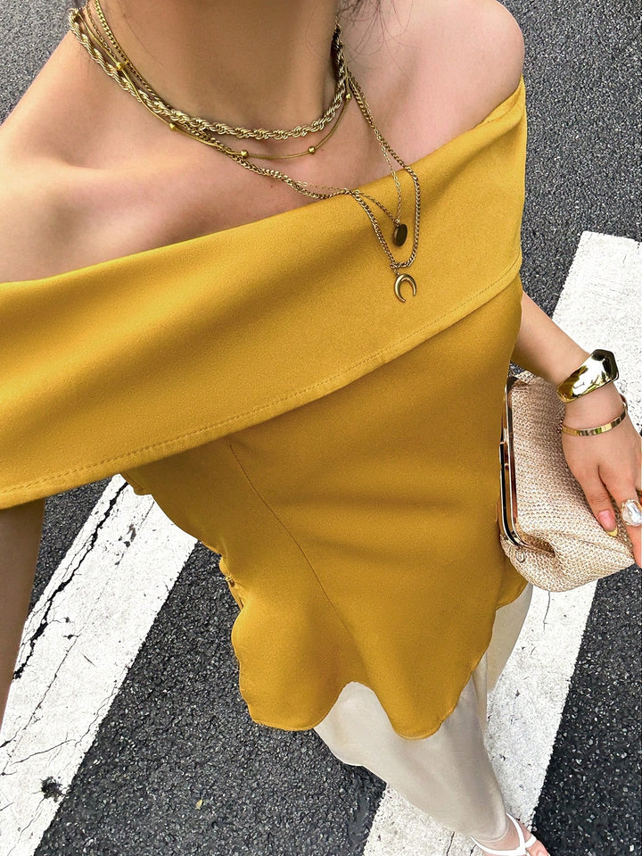 Top SHEIN, galben