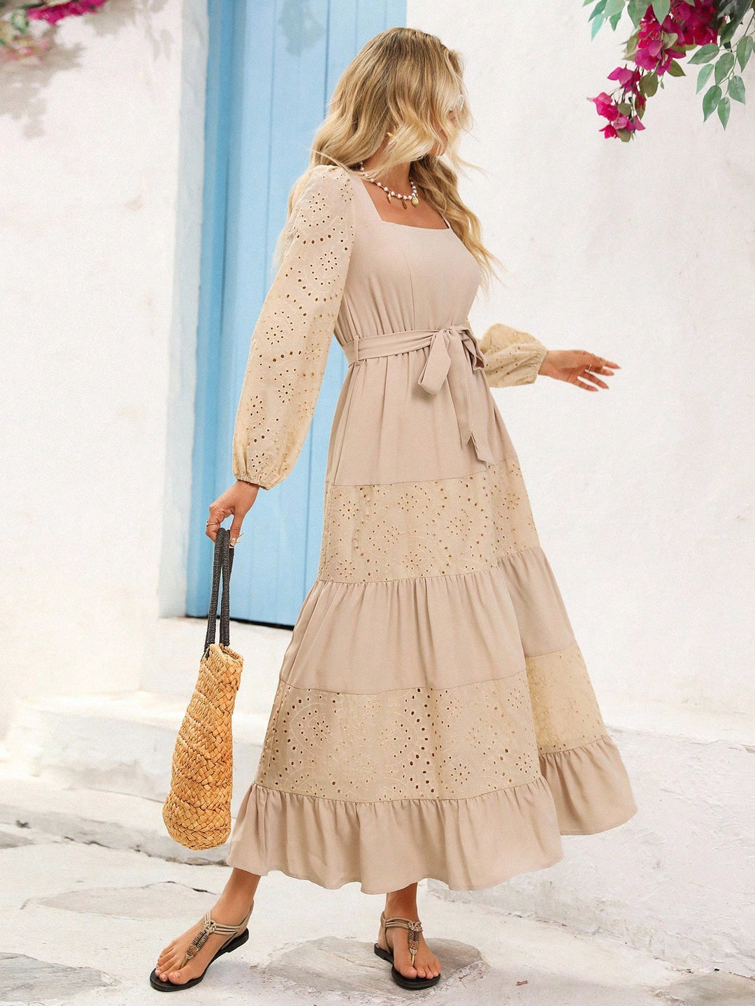 Rochie maxi SHEIN, bej