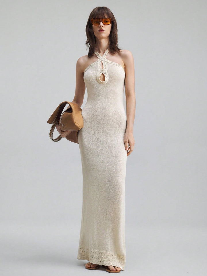 SHEIN maxi dress, cream