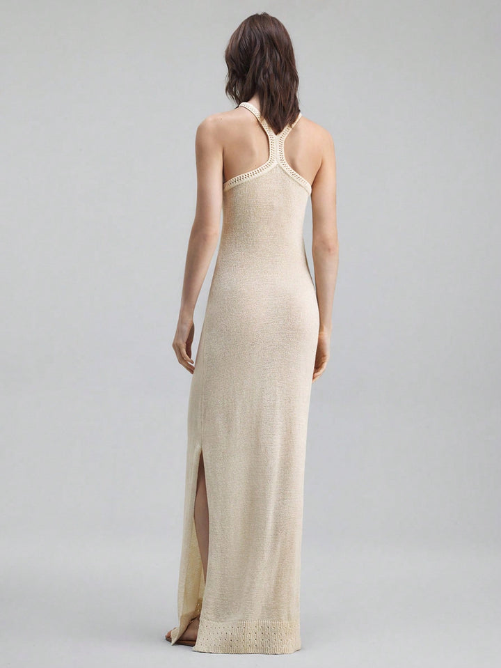 SHEIN maxi dress, cream