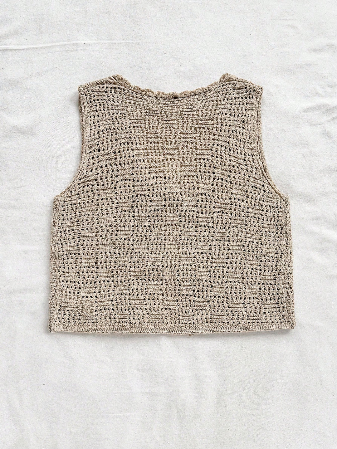 Vestă Shein, bej