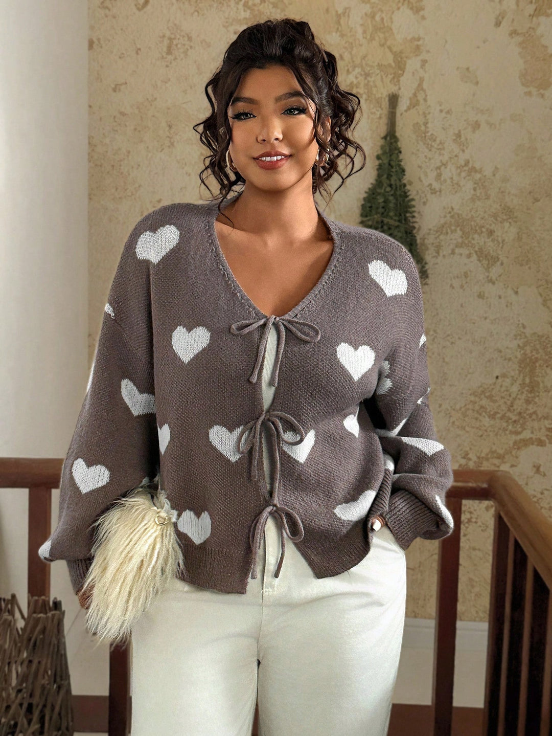 Cardigan SHEIN, maro