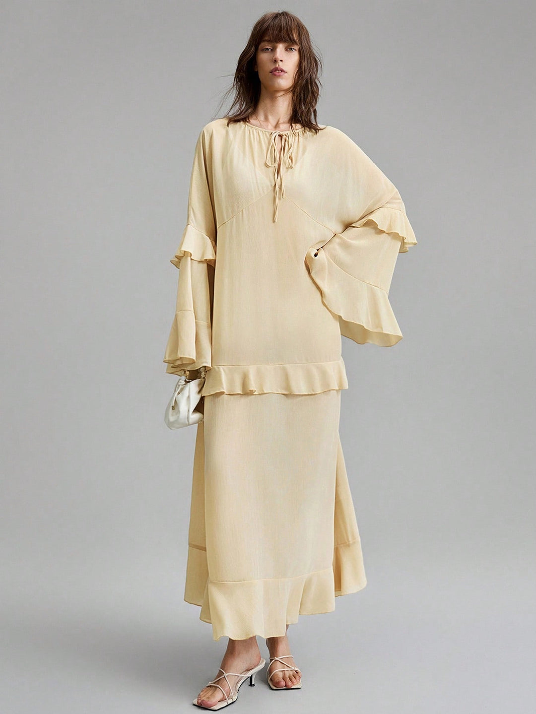 Rochie maxi SHEIN, bej