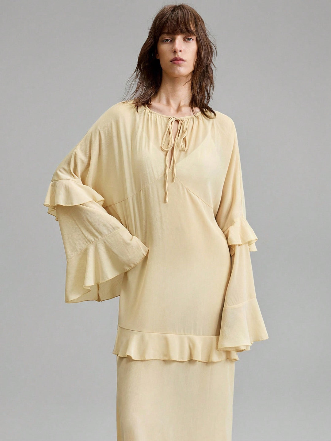 Rochie maxi SHEIN, bej