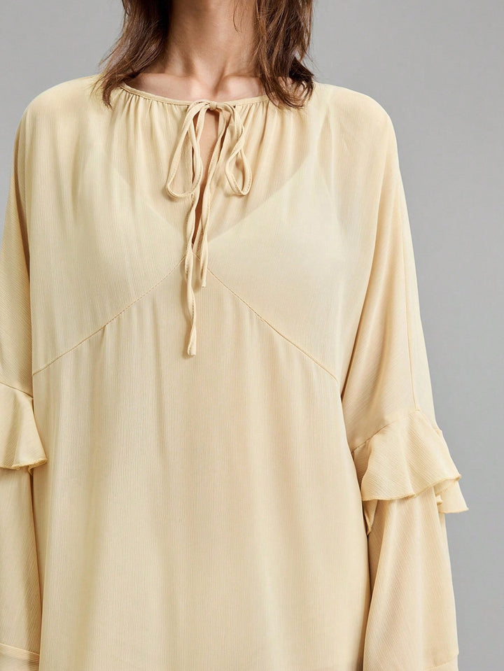 Rochie maxi SHEIN, bej
