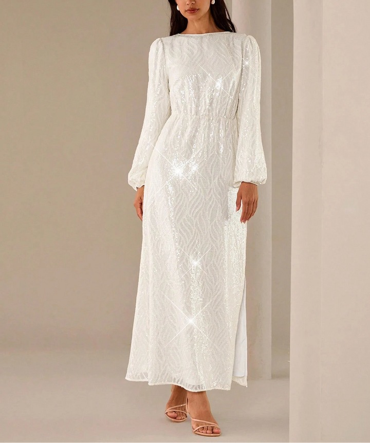 Rochie de ocazie SHEIN, crem