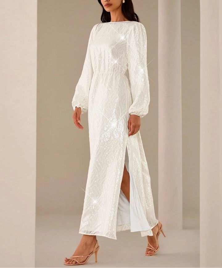 Rochie de ocazie SHEIN, crem