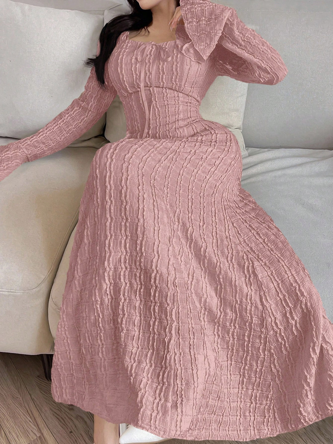 SHEIN Maxi ruha, rózsaszín