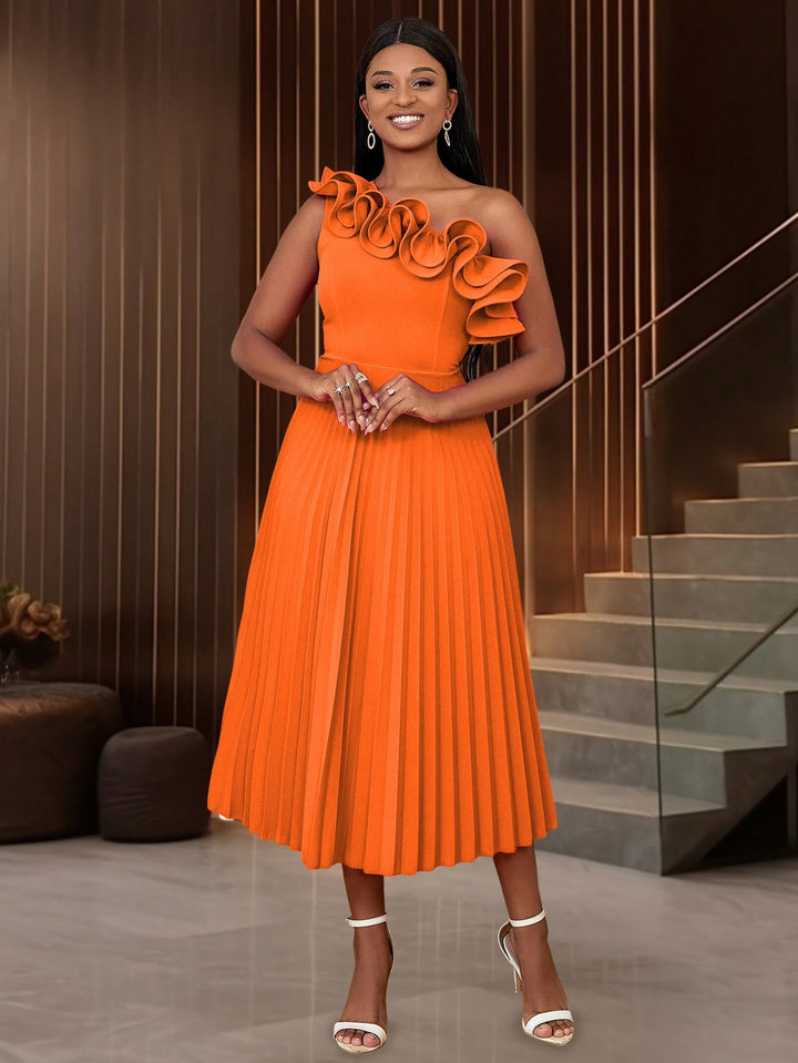 Rochie midi SHEIN, portocaliu