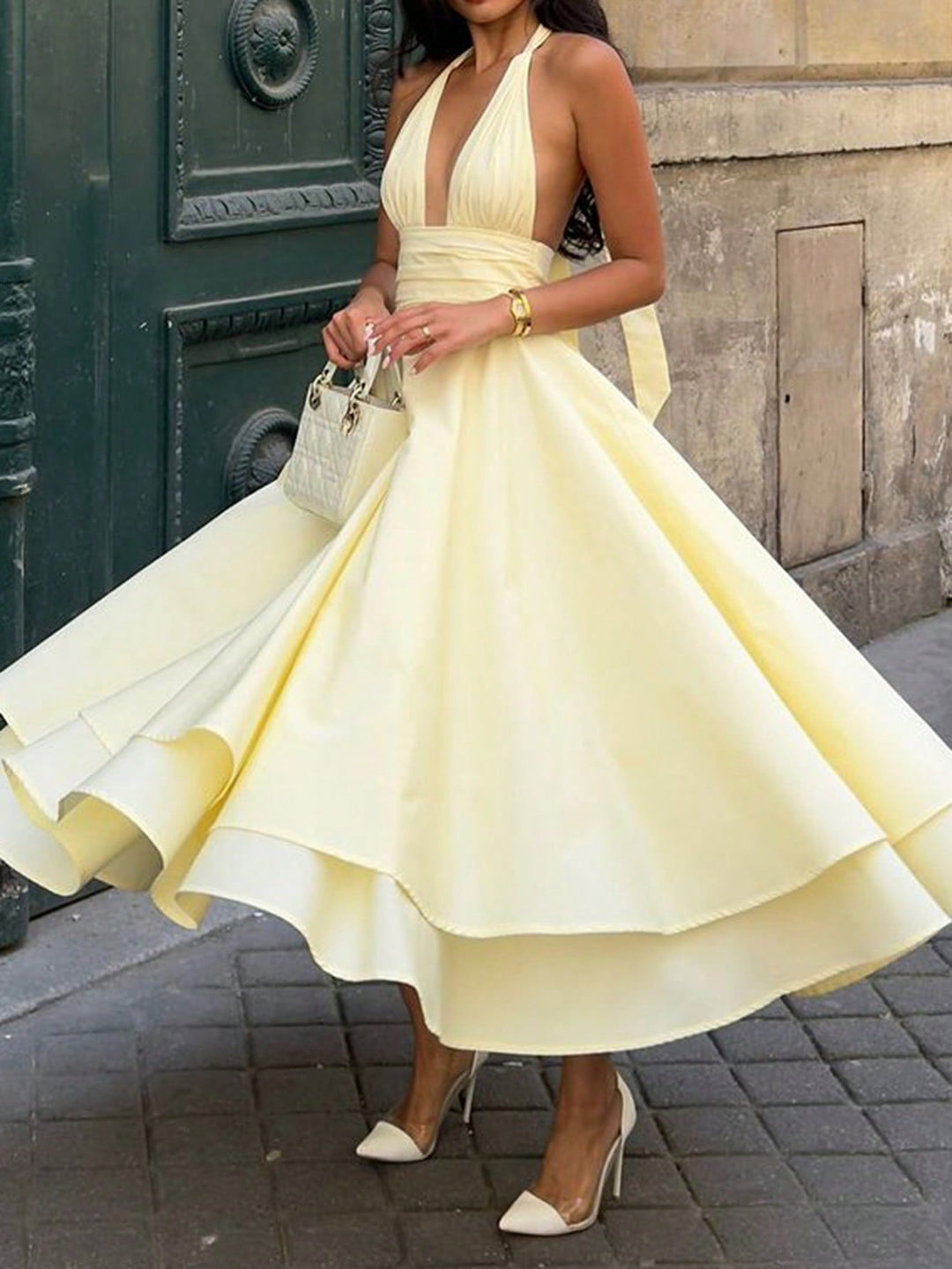 Rochie maxi SHEIN, galben