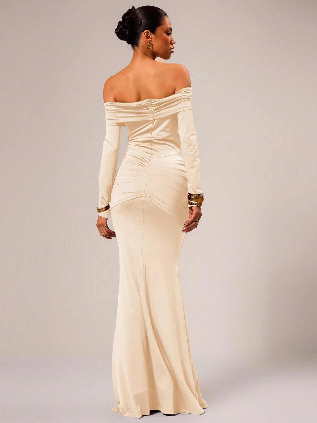 Rochie maxi SHEIN, crem