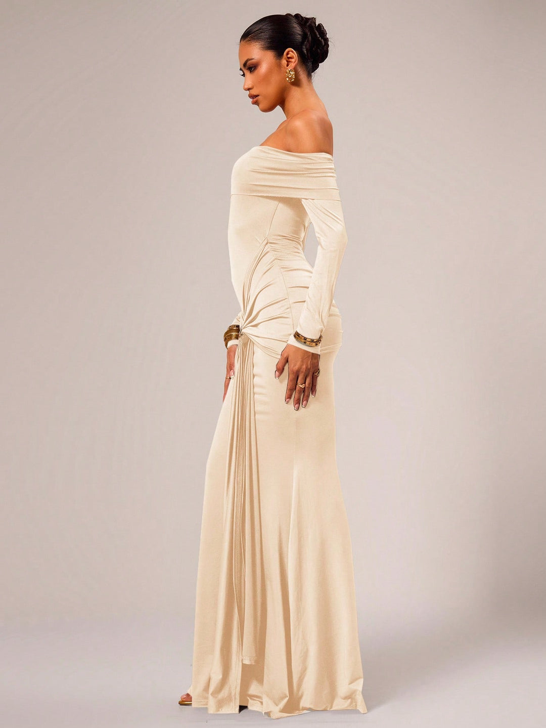 Rochie maxi SHEIN, crem
