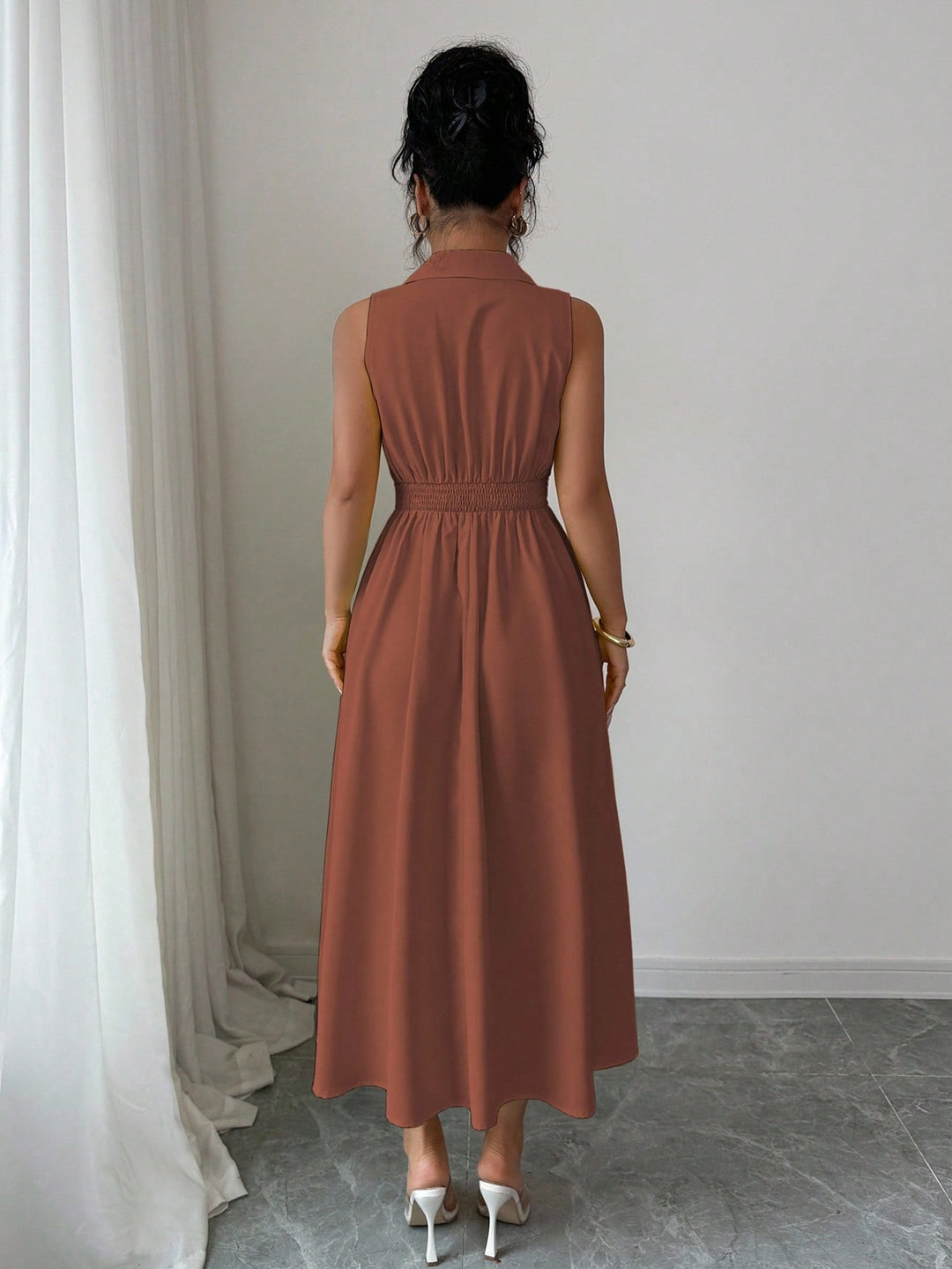 Rochie maxi SHEIN, maro